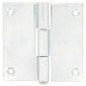 Furniture hinge, square, 40 x 40 mm, white zinc-plated