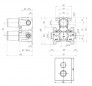 DAX SQUARE Thermostat-Wandbrausegarnitur zum Einbauen