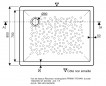 Piatto doccia extra piatto, gres, BASTIA XP, autoportante, 100x80