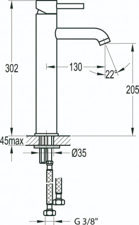 COX XL single lever basin mixer