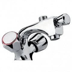 Tiffany Sink Mixer: Beccuccio girevole, nichel satinato