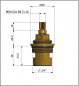 1/4 turn, 3/4 turn valve head for concealed shut-off valve