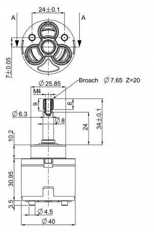 Cartouche Thermostatique pour 0804