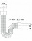 Flexible Verbindung MODULOFLEX Mutter 33x42, männlich 32mm, 350 bis 800mm