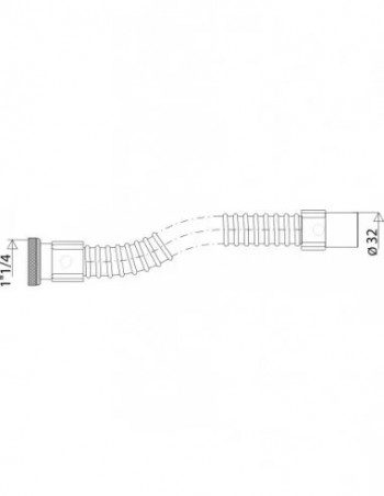 Conexión de manguera reforzada FITOFLEX 750mm, tuerca 33x42, para pegar