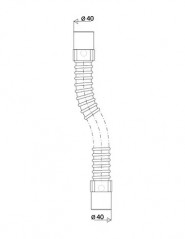 FITOFLEX reinforced flexible coupling 750mm, male 40mm, to glue