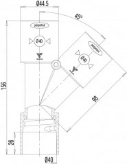 Y-Verbindungsstück pass'partout Durchmesser 40mm für FITOFLEX