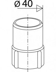 PVC end cap, 40mm male, for FITOFLEX hose