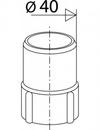 PVC-Endstück zum Kleben, männlich 40mm, für FITOFLEX-Schlauch