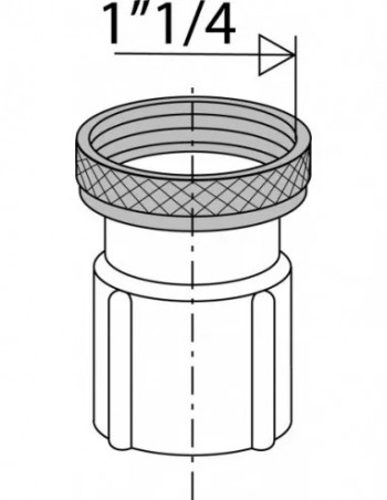 PVC end cap with brass nut 33x42, for FITOFLEX hose