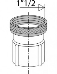 PVC end cap 40mm with brass nut 40x49, for FITOFLEX hose