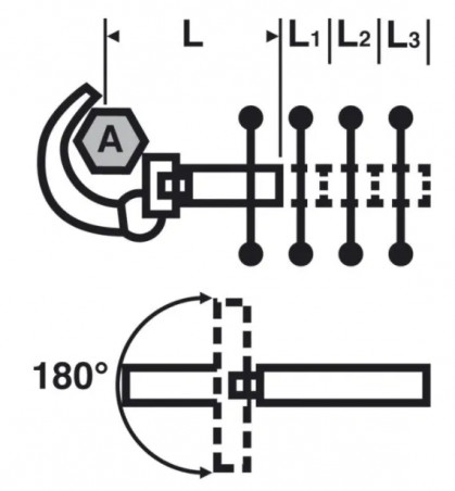 Clé lavabo Sanicrom® télescopique