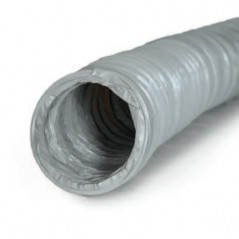 Gaine souple PVC gris pour ventilation, diamètre 150mm, longueur 6m