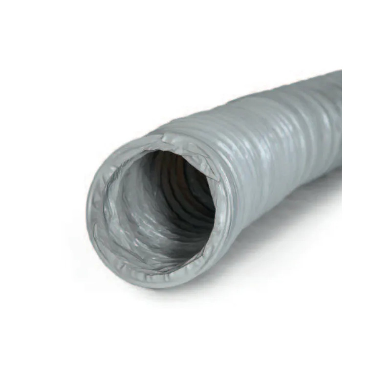 Grey PVC flexible duct for ventilation, diameter 150mm, length 6m