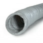 Grey PVC flexible duct for ventilation, diameter 150mm, length 6m