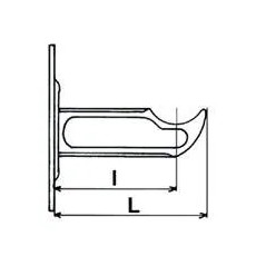 Heizkörperhalter aus Gusseisen Vorhangtyp 180 mm weiß epoxidiert