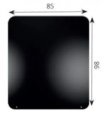 Piastra protettiva per pavimenti smalto nero 85x98