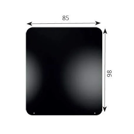 Piastra protettiva per pavimenti smalto nero 85x98