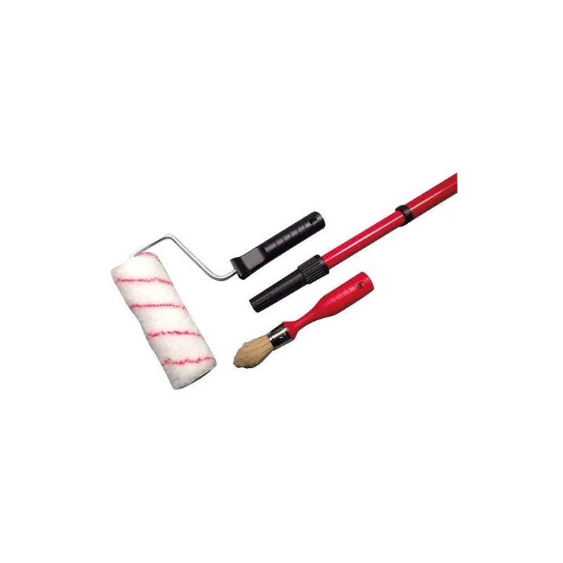 Interior paint kit, extension with roller and brush