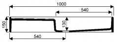Evier 100x50, égouttoir à gauche