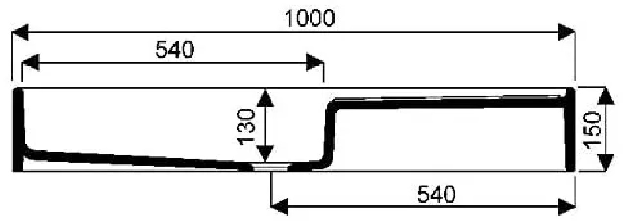 Evier 100x50, égouttoir à gauche