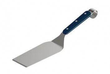 Extended stainless steel spatula