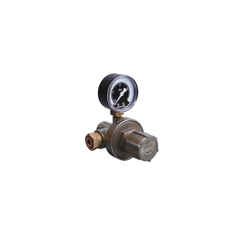 Adjustable propane pressure regulator, high pressure, with manometer 40kgH 20x150