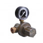 Adjustable propane pressure regulator, high pressure, with manometer 40kgH 20x150