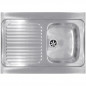 Lavello in acciaio inox 1 vasca 1 sgocciolatoio 900x600