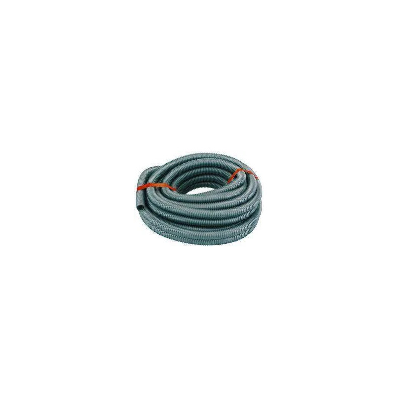 Flexible armé PVC gris diamètre 32 mm extérieur, 25 intérieur, au mètre.