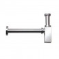 Design square washbasin trap chrome-plated brass