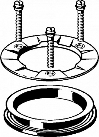 Screws, flange and seal for TEMPOPLEX shower drain