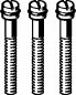 Juego de 3 tornillos para sifón de ducha DOMOPLEX, longitud 78mm