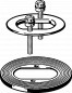 Screws, flange and gasket for TEMPOPLEX shower strainer with 65mm hole