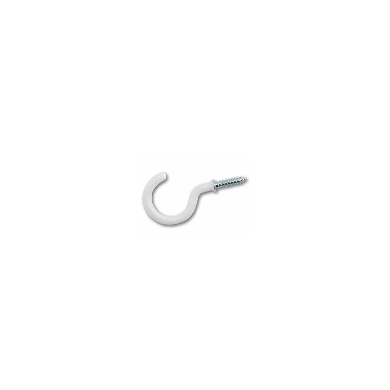 Steel hook white rilsanized 2.5 x 10 sc, 15 pieces