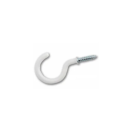 Steel hook white rilsanized 2.5 x 10 sc, 15 pieces