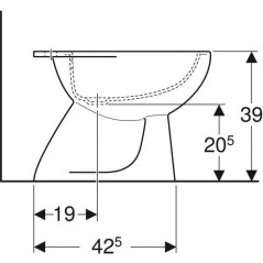 Bidet Allia Geberit model Bastia