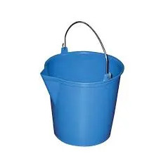 Seau ménage à bc verseur 13 litres, gradué, bleu