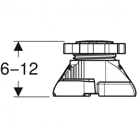 Set aus 9 Duschwannenfüßen, die von 60 bis 120 mm verstellbar sind.