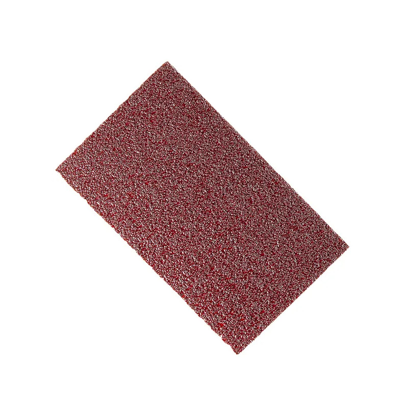 Almohadilla de velcro para bloque de lijado 73 x 125 mm, grano 120, marrón, 50 piezas