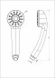 Handbrause Eco einstrahlig, Durchmesser 70 mm mit Antikalk-System