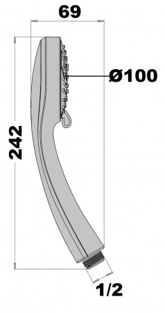 Handbrause Fresh 5-strahlig, Durchmesser 100mm Anti-Kalk