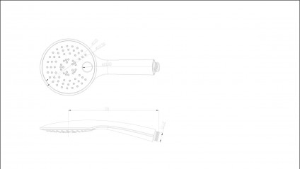 AirFresh 3 jets shower, diameter 120mm anti-limestone