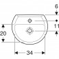 Lave mains Bastia 45 cm x 32 cm