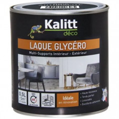 Peinture laque glycéro satin brillant gris 0.5 litre 