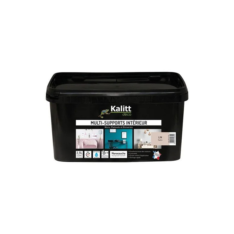 Peinture multi support satin lin 2.5 litre 