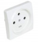 White power socket, 3-pole plus earth, 20A 