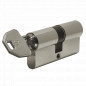 Lock cylinder nickel-plated V6, 30x40 mm, 6 pins, 4 reversible keys