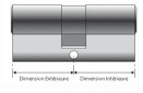 Brass lock cylinder V5, 40x40 mm, 5 pins, 3 reversible keys