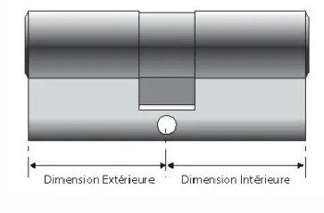 Opening cylinder V5, 2 cylinders nickel-plated, 30 x 30 mm, 5 pins, 3 keys